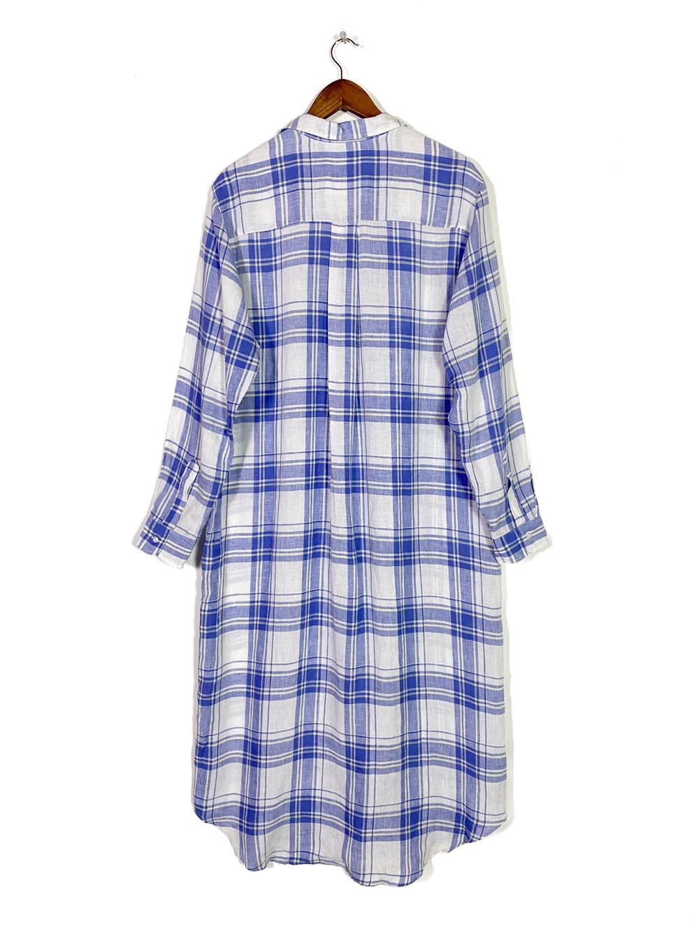 Frank & Eileen Rory Linen Maxi Shirt Dress Plaid - Picture 5 of 7